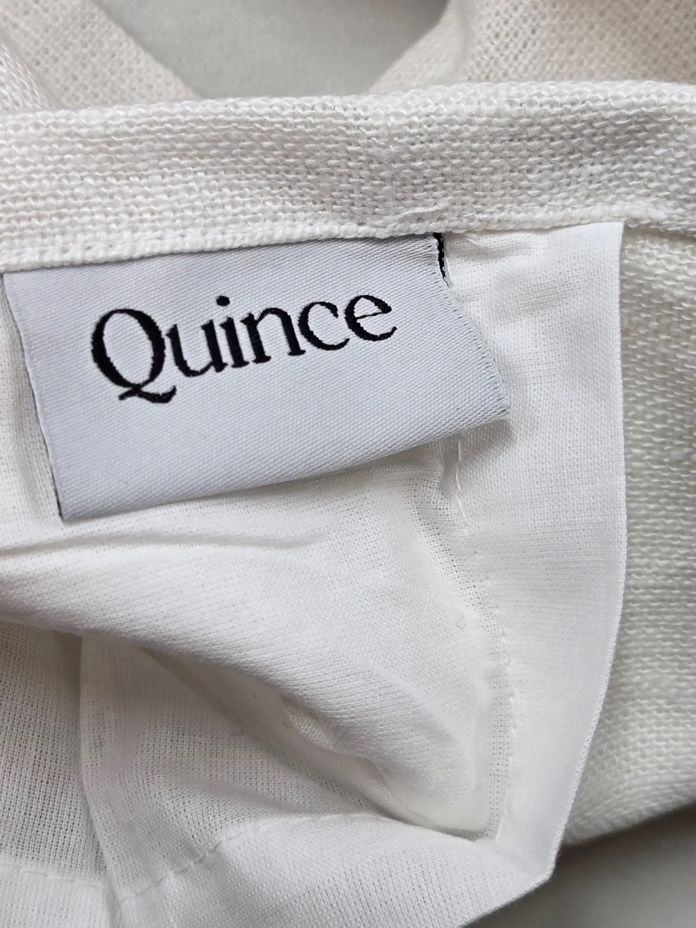 QUINCE Set Of 2 48x108 Heavyweight European Linen Curtains White 0231
